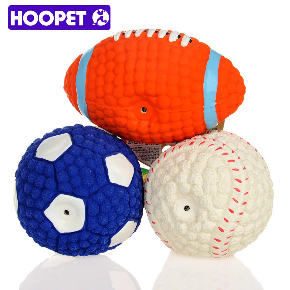 HOOPET Squeaky Dog Toy Balls β Fun & Dental Care for Puppies and Dogs