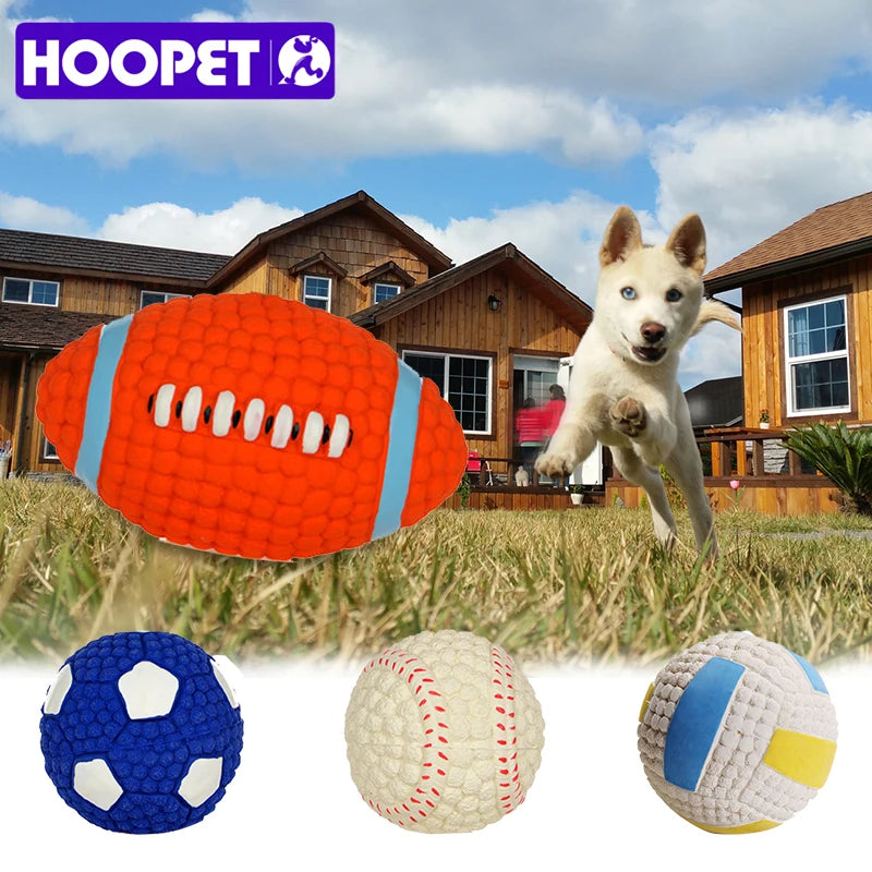 HOOPET Squeaky Dog Toy Balls β Fun & Dental Care for Puppies and Dogs