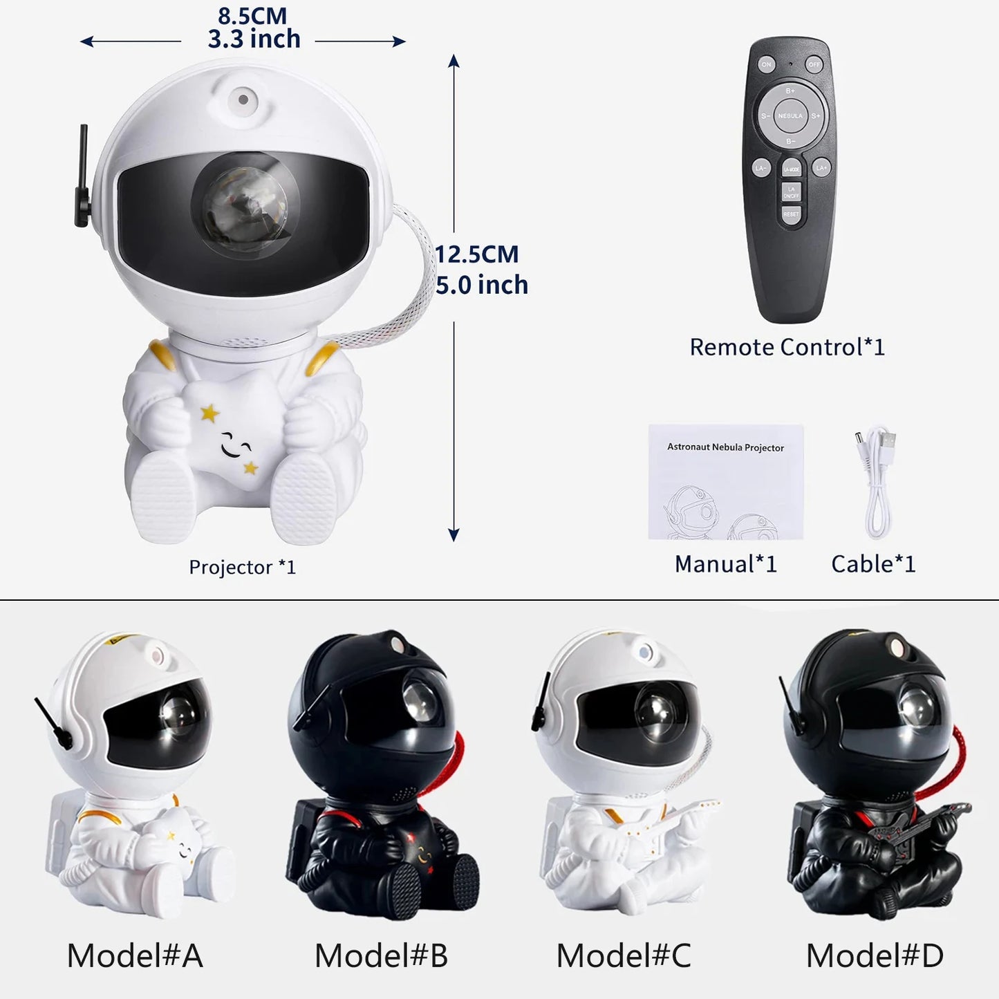 Galaxy Astronaut Projector Lamp