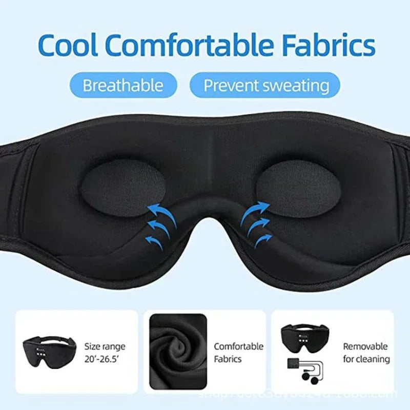3D Sleep Mask with Bluetooth Headphones β Music + Comfort