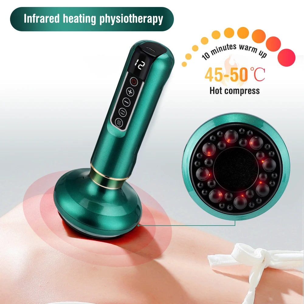 Electric Cupping & Gua Sha Massager – Infrared Slimming & Pain Relief Therapy