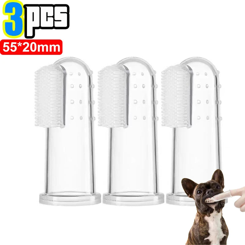Silicone Finger Toothbrush for Dogs & Cats – Soft Dental Cleaning Tool