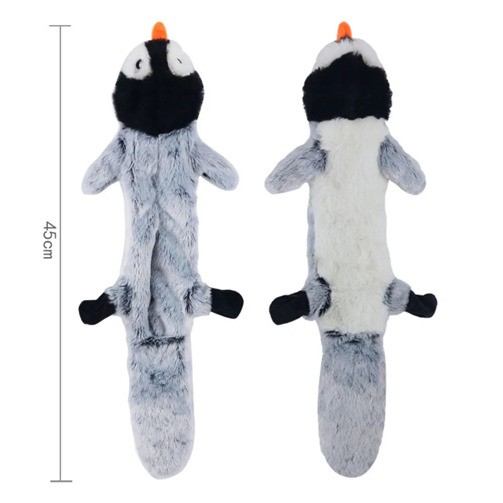 Stuffing-Free Squeaky Dog Toy – Durable Crinkle Plush Animal Toy