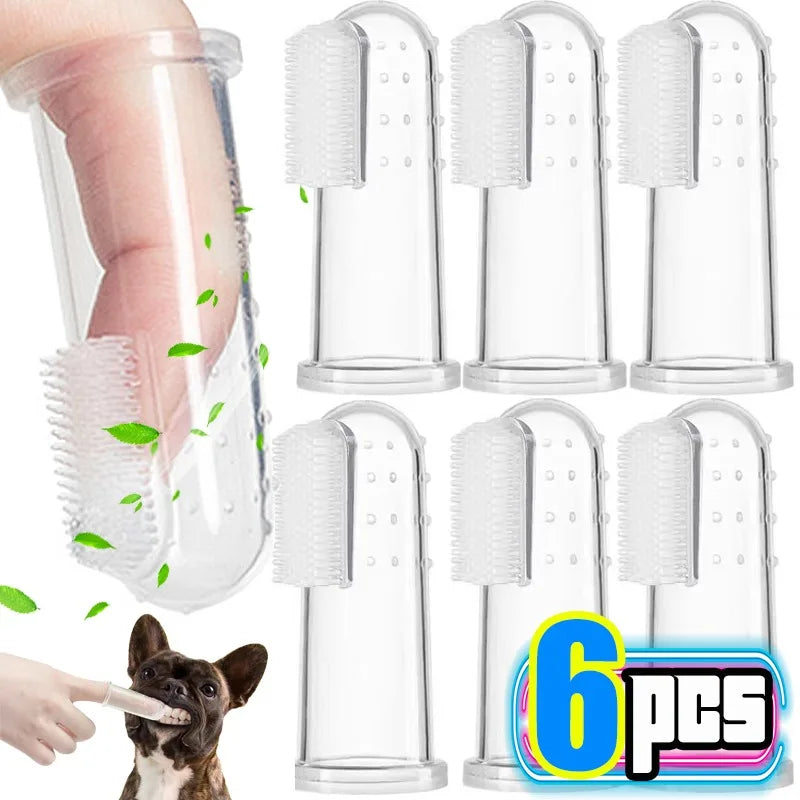 Silicone Finger Toothbrush for Dogs & Cats – Soft Dental Cleaning Tool