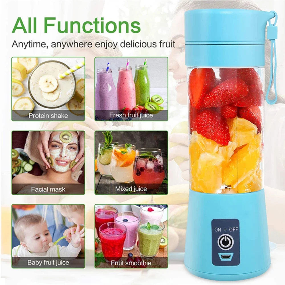 Portable USB Mini Blender β 6-Blade Juicer for Smoothies & Shakes