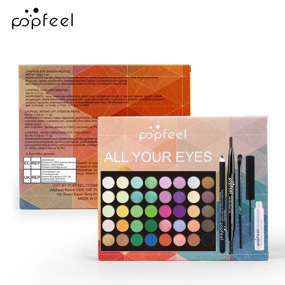 POPFEEL Eye Makeup Set – Complete Eye Beauty Kit (5-in-1 Gift Box)