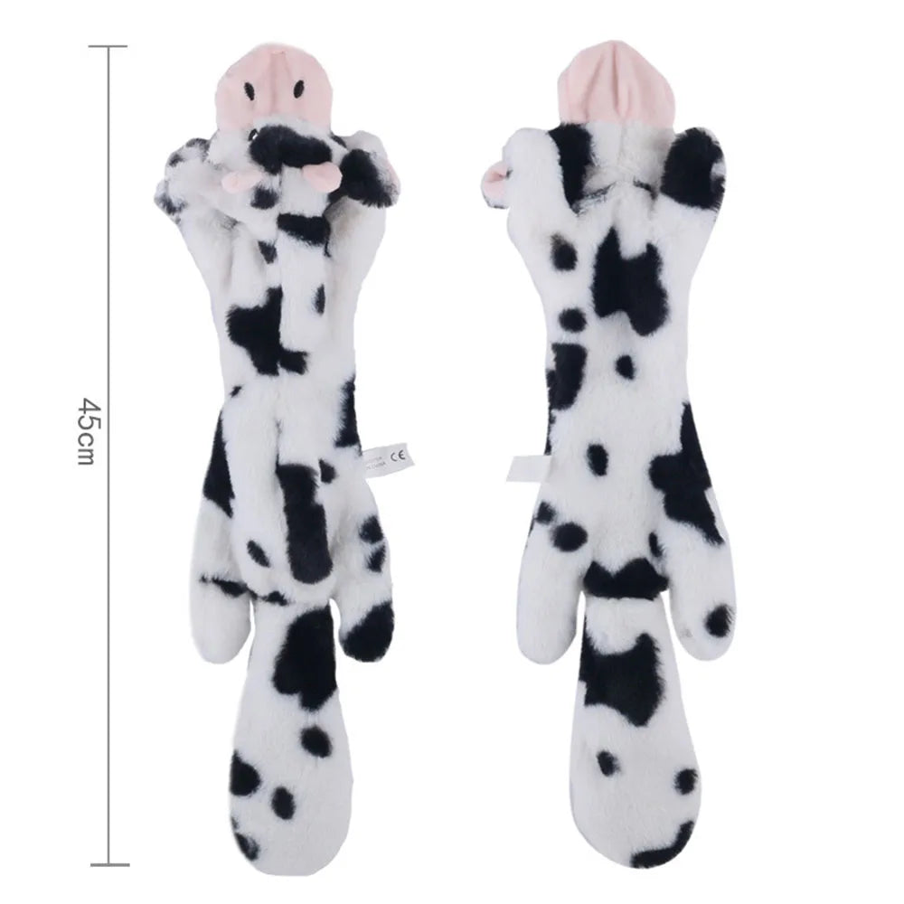 Stuffing-Free Squeaky Dog Toy – Durable Crinkle Plush Animal Toy