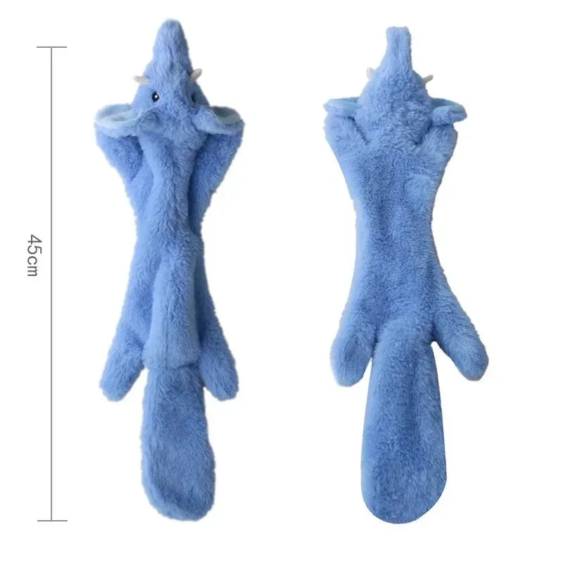 Stuffing-Free Squeaky Dog Toy – Durable Crinkle Plush Animal Toy