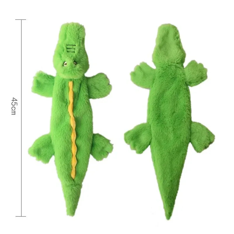 Stuffing-Free Squeaky Dog Toy – Durable Crinkle Plush Animal Toy