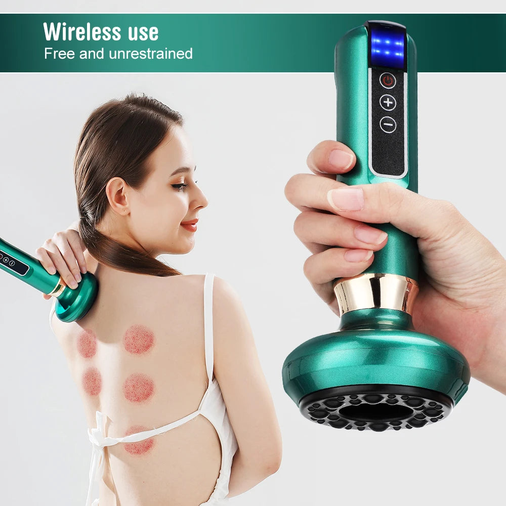 Electric Cupping & Gua Sha Massager – Infrared Slimming & Pain Relief Therapy