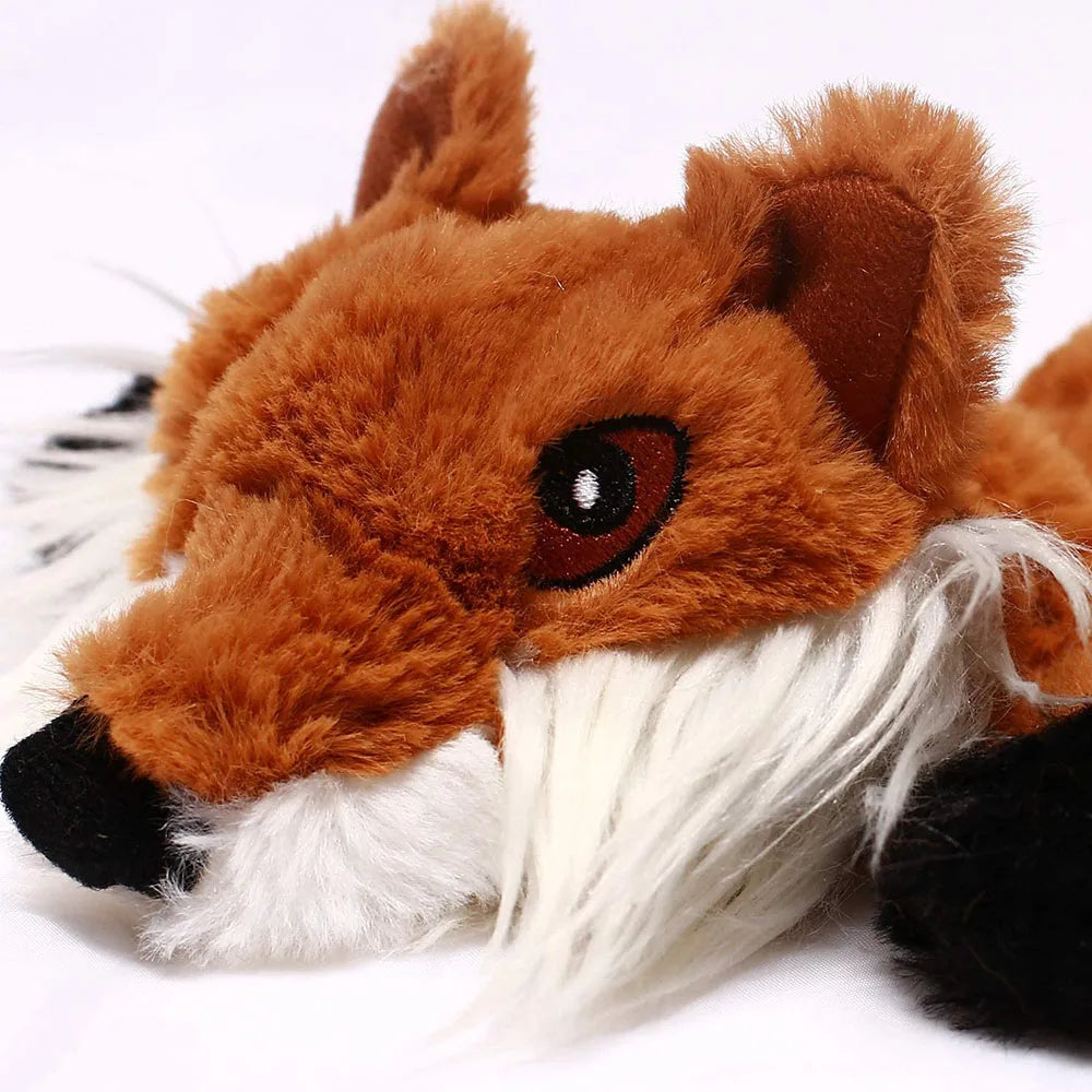 Stuffing-Free Squeaky Dog Toy – Durable Crinkle Plush Animal Toy