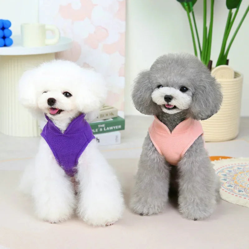 Fleece Dog Sweater β Soft, Warm & Stylish for Small Dogs (Autumn/Winter Wear)