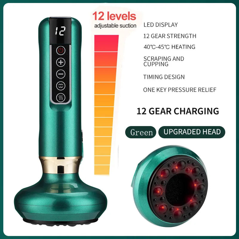 Electric Cupping & Gua Sha Massager – Infrared Slimming & Pain Relief Therapy