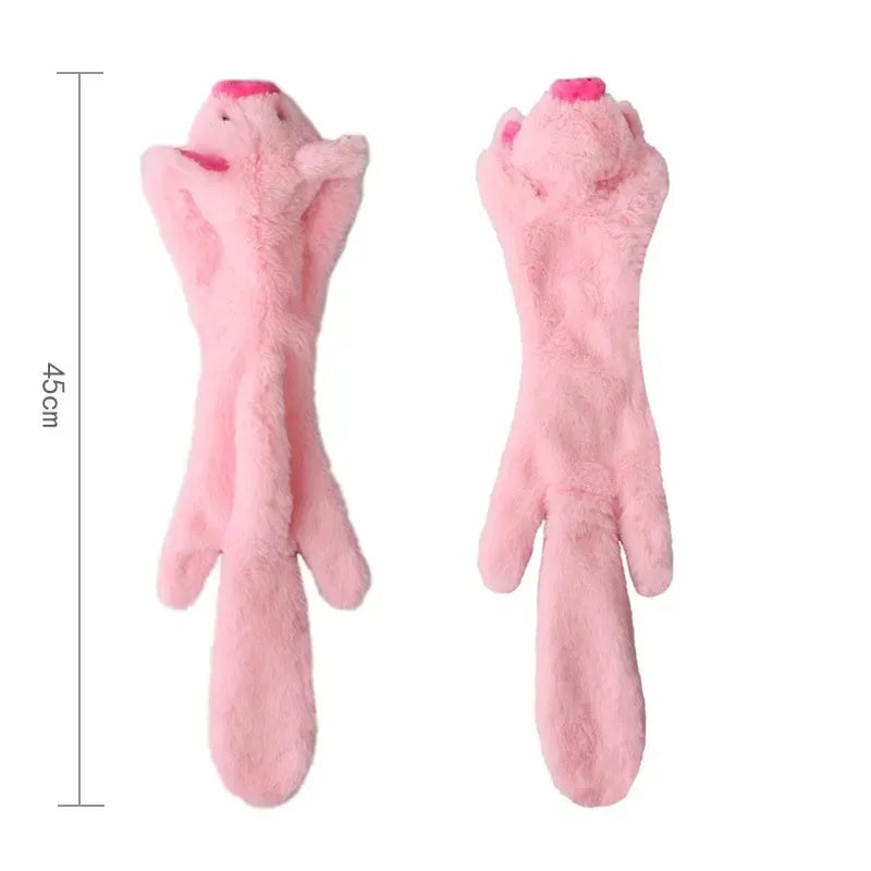 Stuffing-Free Squeaky Dog Toy – Durable Crinkle Plush Animal Toy