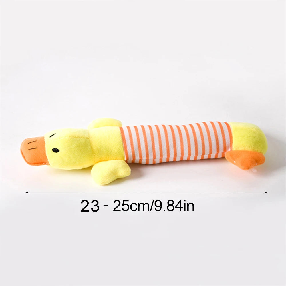 Stuffing-Free Squeaky Dog Toy – Durable Crinkle Plush Animal Toy