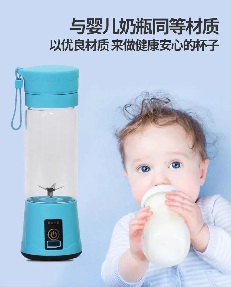 Portable USB Mini Blender β 6-Blade Juicer for Smoothies & Shakes
