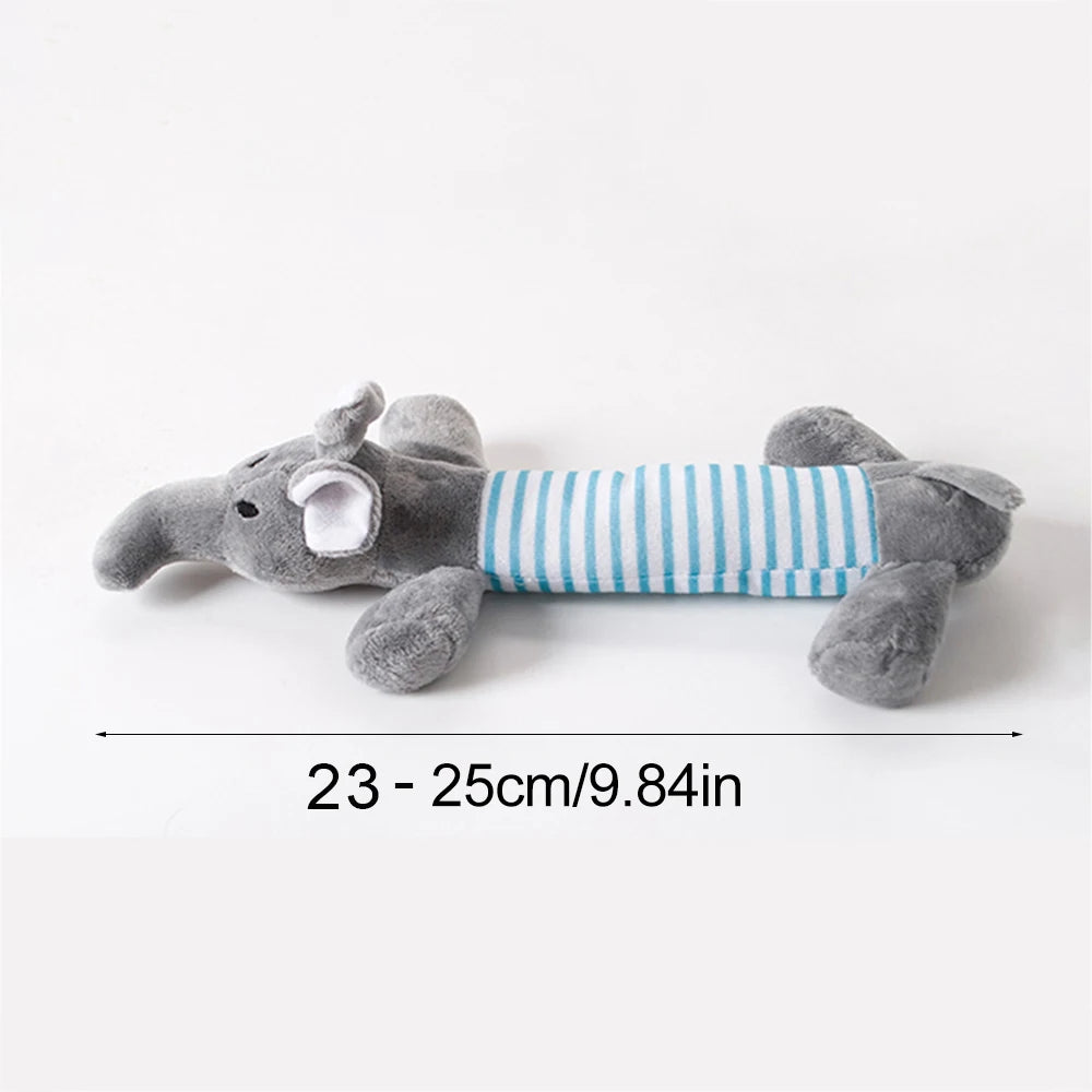 Stuffing-Free Squeaky Dog Toy – Durable Crinkle Plush Animal Toy