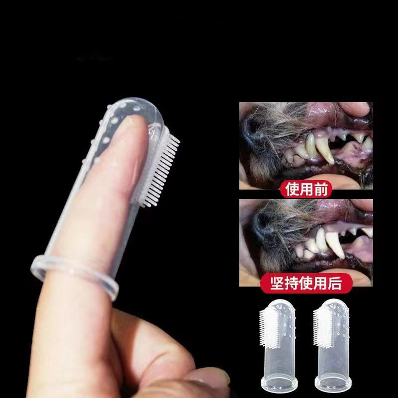 Silicone Finger Toothbrush for Dogs & Cats – Soft Dental Cleaning Tool