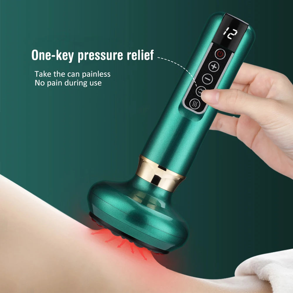 Electric Cupping & Gua Sha Massager – Infrared Slimming & Pain Relief Therapy
