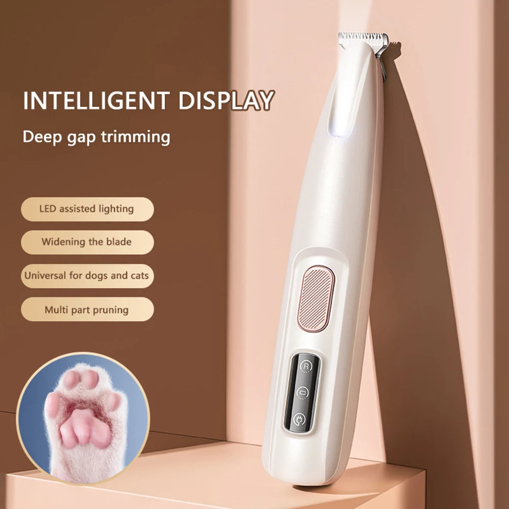 Portable LED Pet Paw Trimmer – Cordless Grooming Tool for Dogs & Cats
