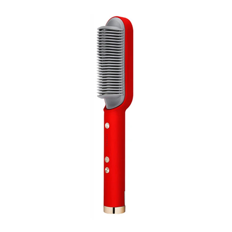 Professional Ceramic Hair Straightener Brush β Fast Heating & Anti-Frizz