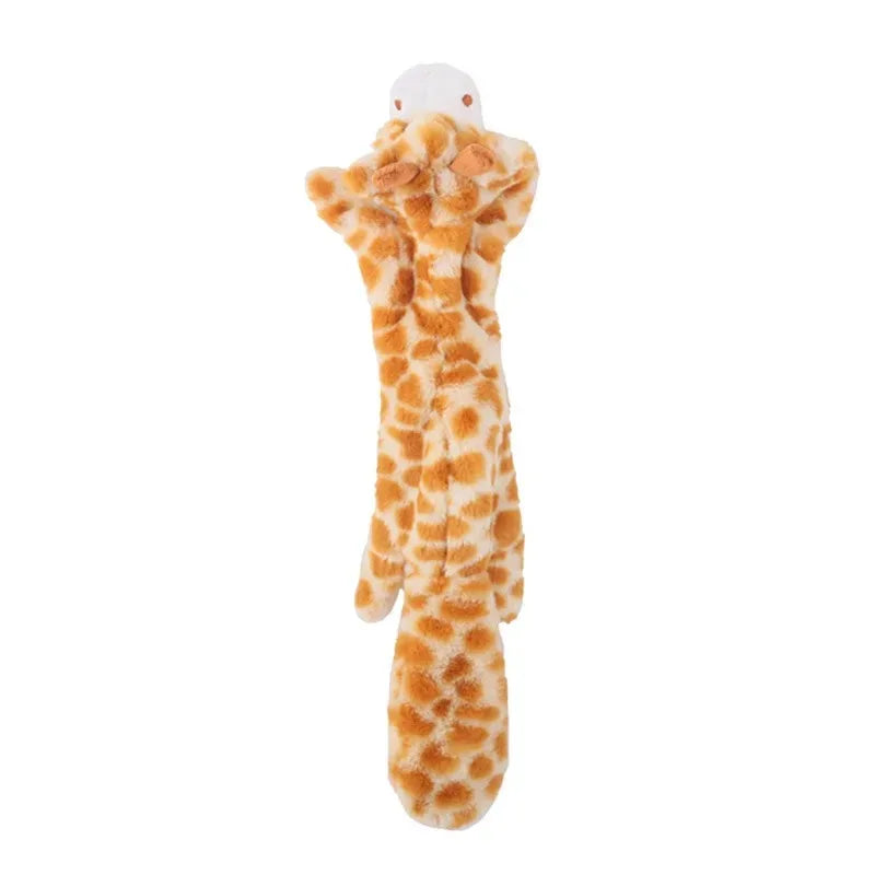Stuffing-Free Squeaky Dog Toy – Durable Crinkle Plush Animal Toy