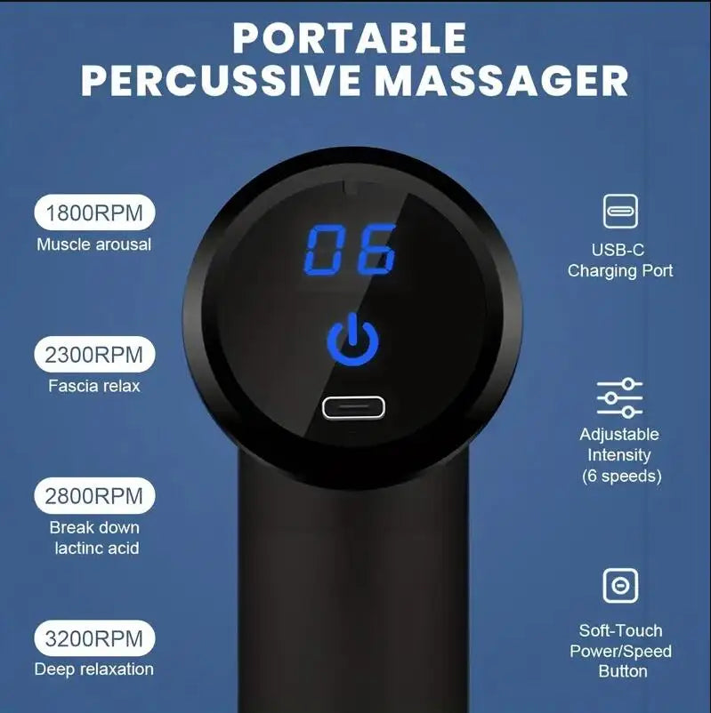 Mini Muscle Massage Gun β Deep Tissue Percussion Massager (Rechargeable)