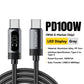 Essager USB-C to USB-C Cable with Digital Display – 100W PD Fast Charging
