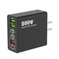 200W 6-Port USB-C Desktop Charger – Super Fast PD3.0 Charging Station