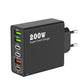 200W 6-Port USB-C Desktop Charger – Super Fast PD3.0 Charging Station